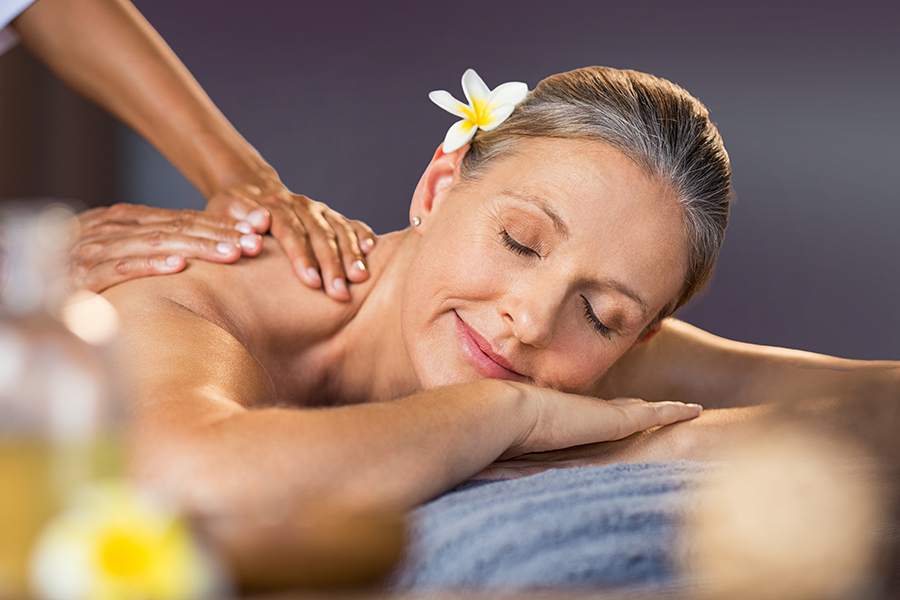 Woman receiving massage at spa A woman receives a massage with oils. Get ayurvedic massage therapy from Dr. Donna Diamond in Louisville/Boulder.
