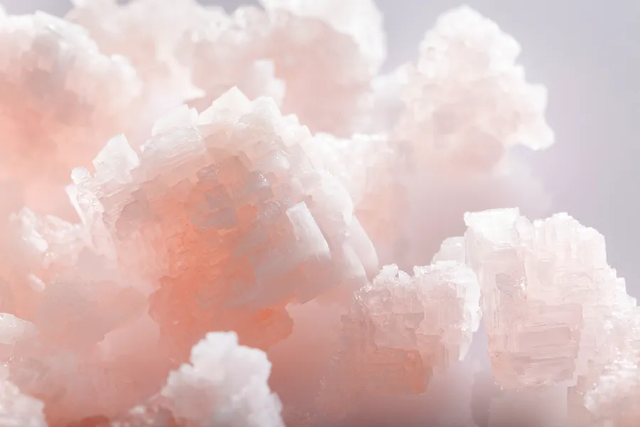 Salt-Therapy-Clinic Close-up of pink salt. Schedule salt therapy from Dr. Donna Diamond in Louisville/Boulder.